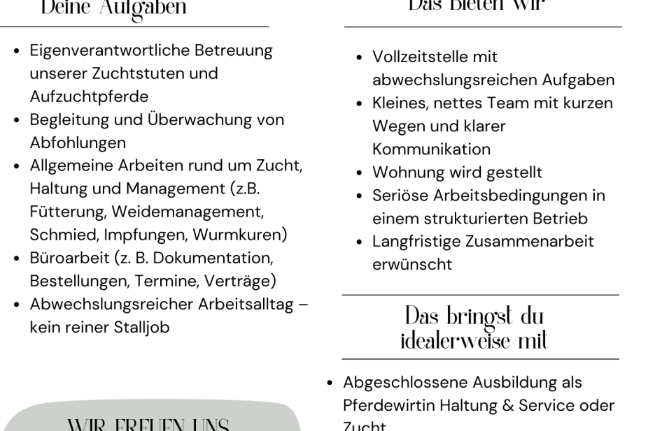 Stellenanzeige Tannenhof